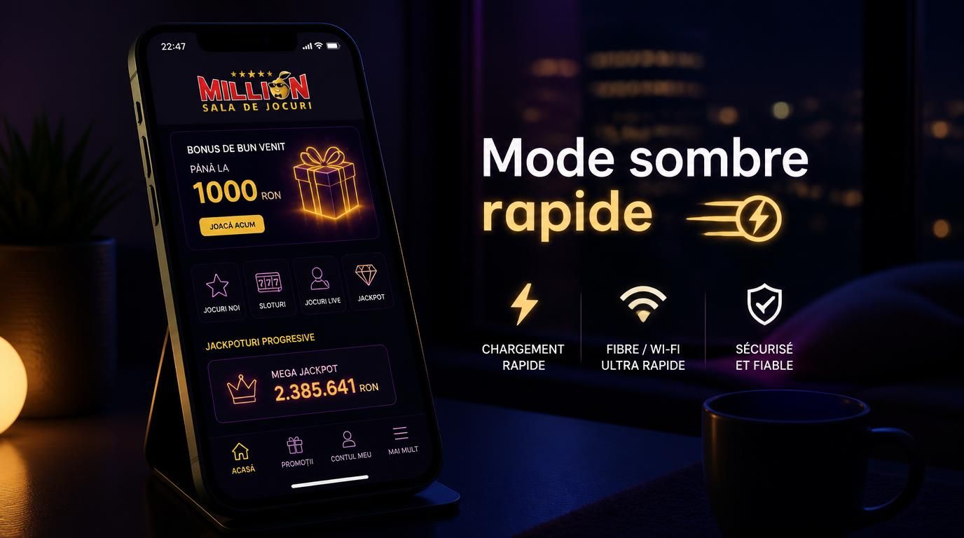 Interface sombre et fluide pour jeu mobile.